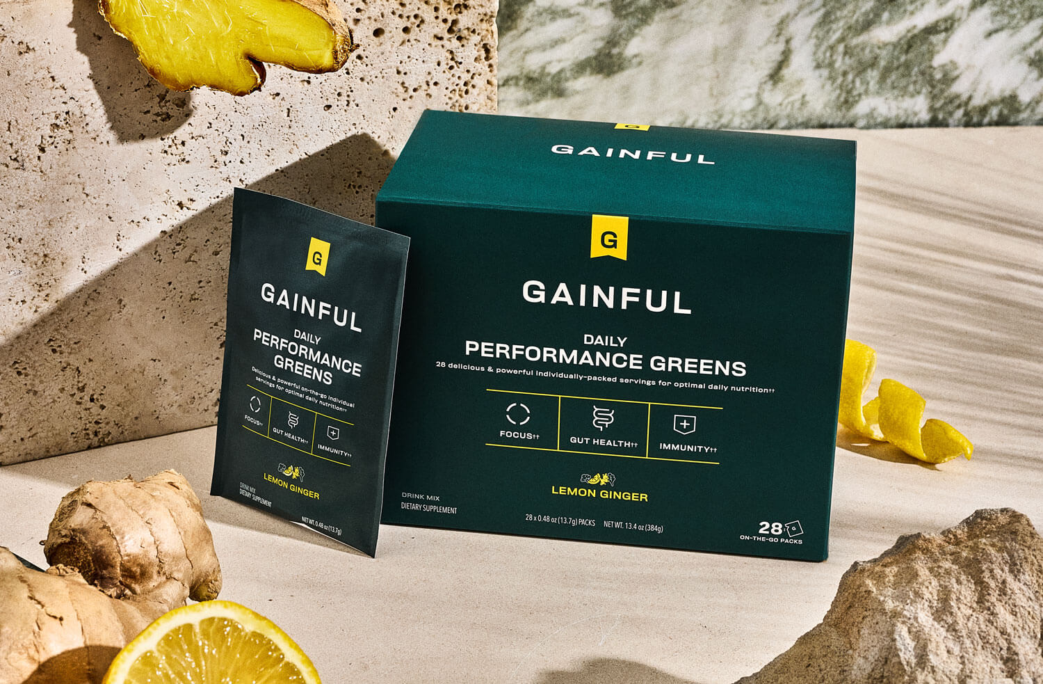 Gainful Daily Greens Lemon Ginger